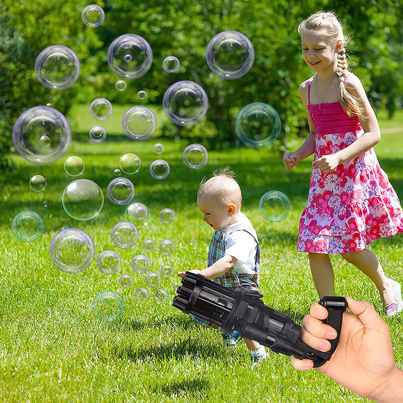 Kids Automatic Bubble Gun Machine 2-In-1