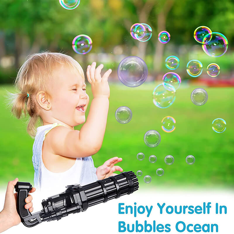 Kids Automatic Bubble Gun Machine 2-In-1