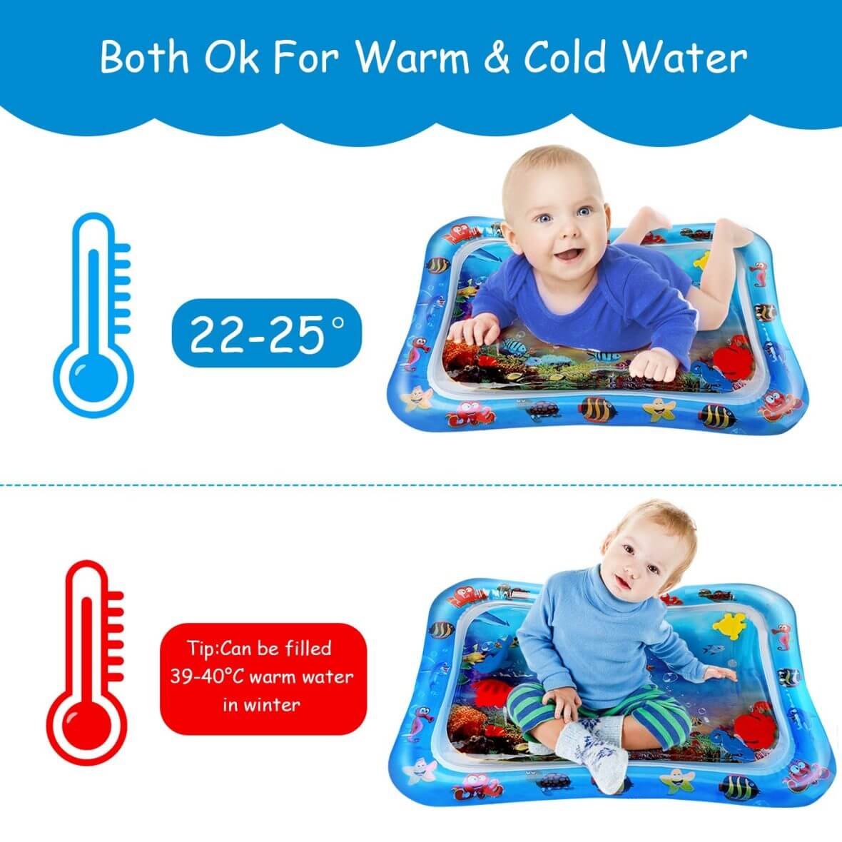 Inflatable Tummy Time Water Mat